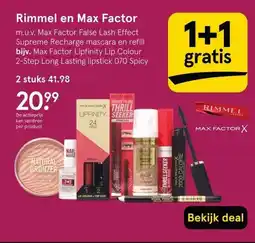 Etos Rimmel en Max Factor aanbieding