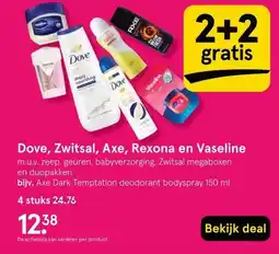 Etos Dove, Zwitsal, Axe, Rexona en Vaseline aanbieding