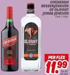 Dekamarkt COEBERGH BESSENJENEVER OF OLIFANT JONGE JENEVER Fles aanbieding