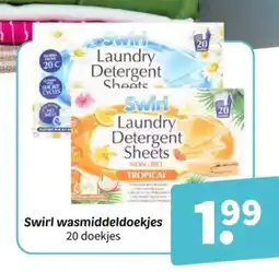 Wibra Swirl wasmiddeldoekjes aanbieding