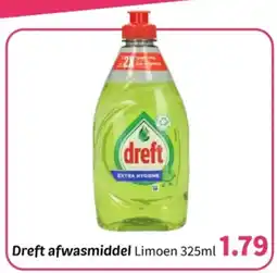 Wibra Dreft afwasmiddel Limoen aanbieding