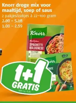 Poiesz Knorr droge mix voor maaltijd, soep of saus aanbieding