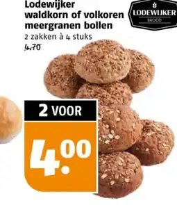 Poiesz Lodewijker waldkorn of volkoren meergranen bollen aanbieding