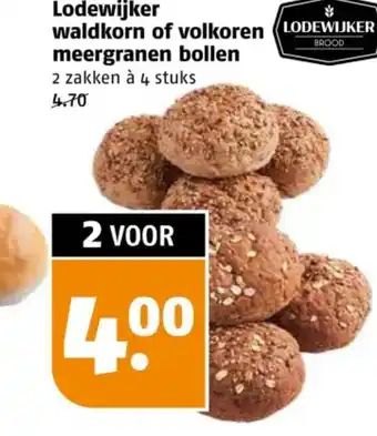 Poiesz Lodewijker waldkorn of volkoren meergranen bollen aanbieding