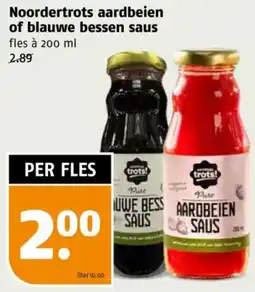 Poiesz Noordertrots aardbeien of blauwe bessen saus aanbieding