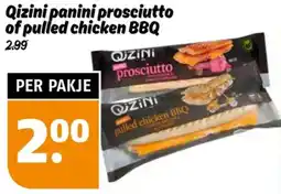 Poiesz Qizini panini prosciutto of pulled chicken BBQ aanbieding