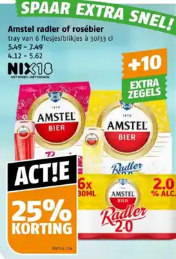 Poiesz Amstel radler of rosébier aanbieding