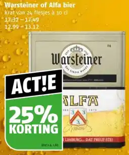 Poiesz Warsteiner of Alfa bier aanbieding