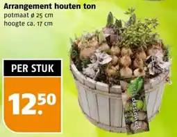 Poiesz Arrangement houten ton aanbieding