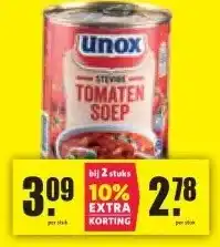 Nettorama UNOX TOMATEN SOEP aanbieding