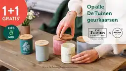 Holland & Barrett 1+1 GRATIS' Op alle De Tuinen geurkaarsen aanbieding