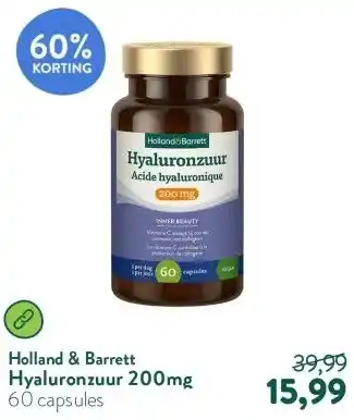 Holland & Barrett Hyaluronzuur 200mg aanbieding