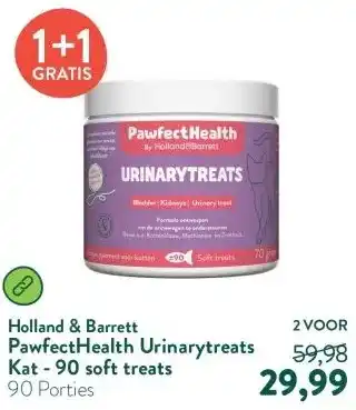 Holland & Barrett PawfectHealth Urinarytreats Kat - 90 soft treats aanbieding