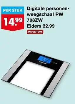 Hoogvliet PER STUK Digitale personen- weegschaal PW 7082W aanbieding