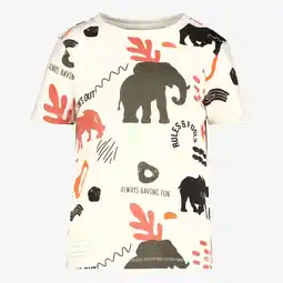 Scapino Unsigned jongens T-shirt dierenprint wit aanbieding