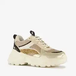 Scapino Blue Box meisjes dad sneakers beige metallic aanbieding