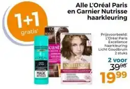 Trekpleister Alle L'Oréal Paris en Garnier Nutrisse haarkleuring aanbieding