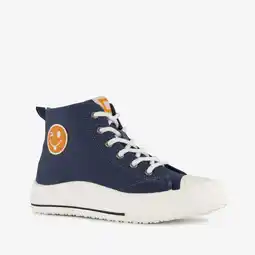 Scapino Blue Box hoge jongens sneakers met smiley blauw aanbieding