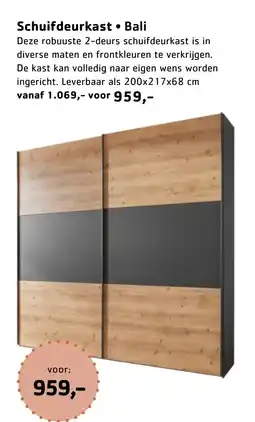 Sijben Schuifdeurkast • Bali aanbieding