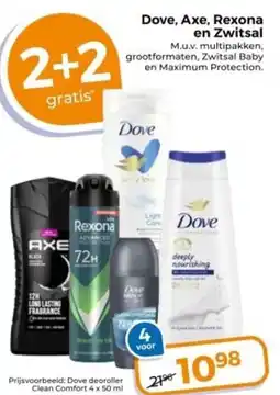 Trekpleister Dove, Axe, Rexona en Zwitsal aanbieding