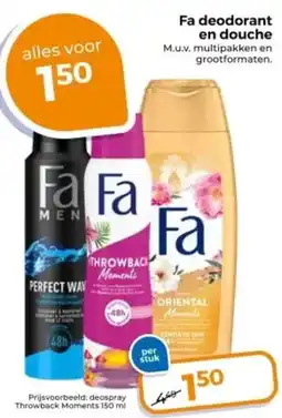 Trekpleister Fa deodorant en douche aanbieding