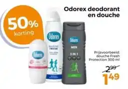 Trekpleister Odorex deodorant en douche aanbieding