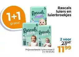 Trekpleister Rascals luiers en luierbroekjes aanbieding