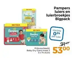 Trekpleister Pampers luiers en luierbroekjes Bigpack aanbieding