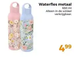 Trekpleister Waterfles metaal aanbieding