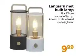 Trekpleister Lantaarn met bulb lamp aanbieding