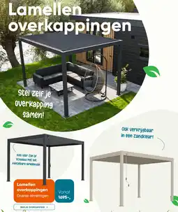 Van der Garde tuinmeubelen Lamellen overkappingen aanbieding