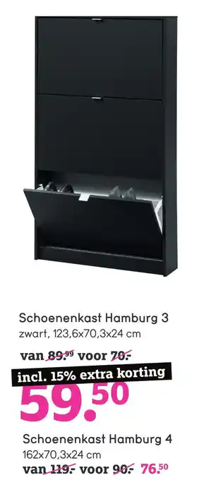 Leen Bakker Schoenenkast Hamburg 3 aanbieding