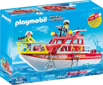 Bol.com PLAYMOBIL Brandweerboot - 70147 aanbieding