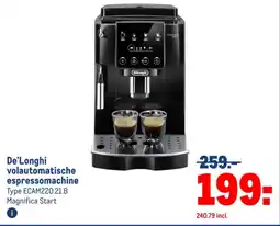 Makro De'Longhi volautomatische espressomachine aanbieding