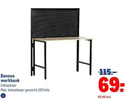 Makro Benson werkbank aanbieding