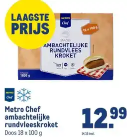 Makro Metro Chef ambachtelijke rundvleeskroket aanbieding