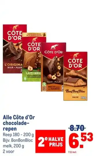 Makro Alle Côte d'Or chocolade repen aanbieding