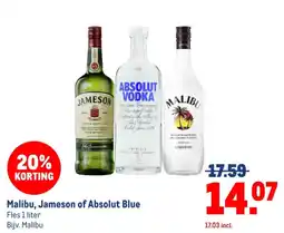 Makro Malibu, Jameson of Absolut Blue aanbieding