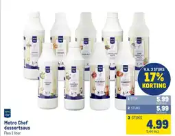 Makro Metro Chef dessertsaus aanbieding