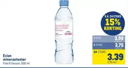 Makro Evian mineraalwater aanbieding