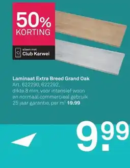 Karwei Laminaat Extra Breed Grand Oak aanbieding