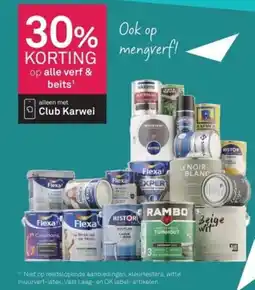 Karwei Op alle verf & beits aanbieding