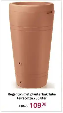 Karwei Regenton met plantenbak Tube terracotta aanbieding