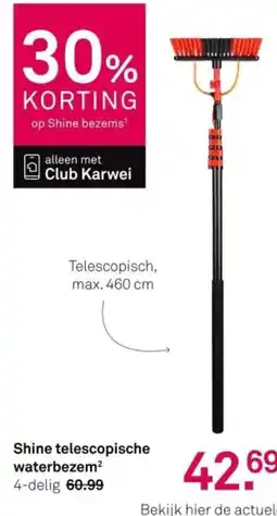 Karwei Shine telescopische waterbezem aanbieding