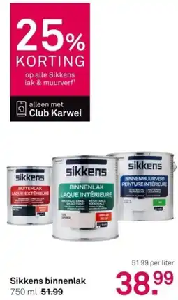 Karwei Sikkens binnenlak aanbieding