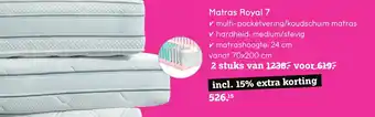 Leen Bakker Matras Royal7 aanbieding