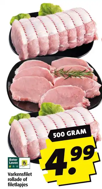 Boni Varkensfilet rollade of filetlapjes aanbieding