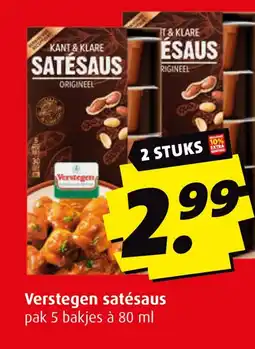 Boni Verstegen satésaus aanbieding