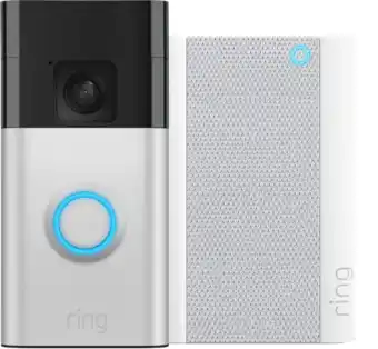 Coolblue Ring Battery Video Doorbell Nikkel + Chime Pro aanbieding