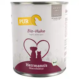 Zooplus Herrmann's Vlees Puur 6 x 800 g Hondenvoer - Bio-Kip aanbieding